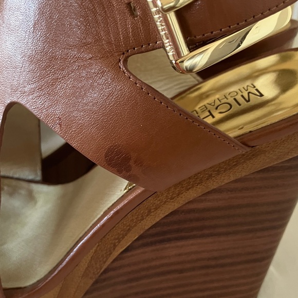 Michael Kors Tan Leather Wedges - Picture 6 of 8